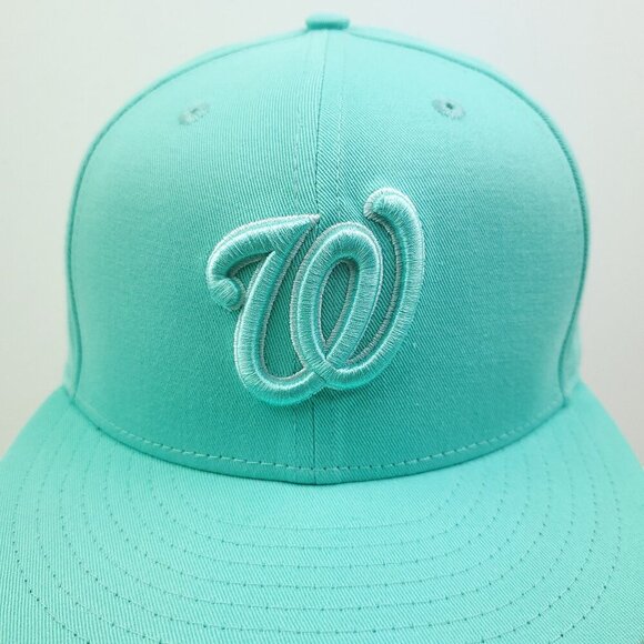 Washington Nationals Snapback Hat Pastel New Era 9Fifty MLB Baseball Curly W - Picture 9 of 12